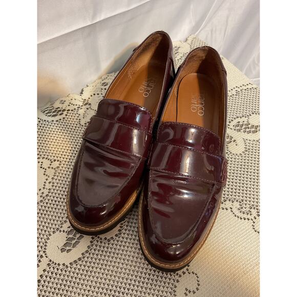 Franco Sarto Wine Color Patent 6.5 Loafer - Picture 3 of 7